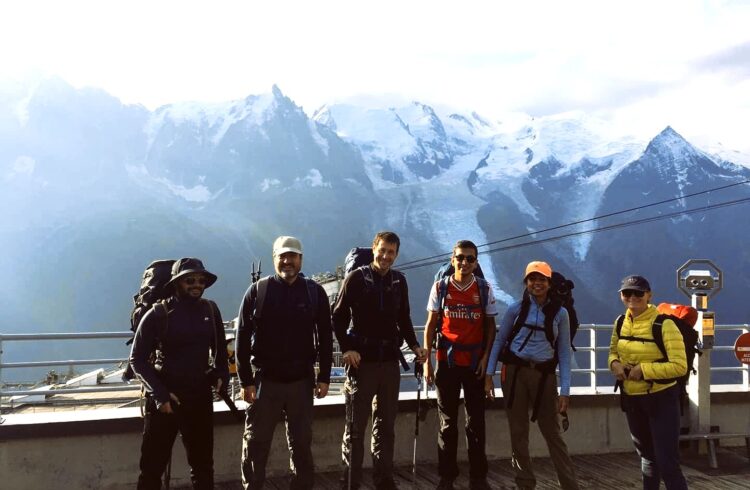 With my hiking group in the French Alps (3 of 4 guys in this photo were single!)