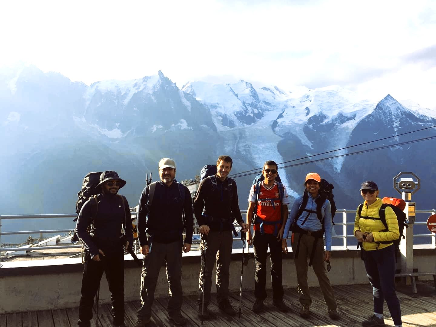 With my hiking group in the French Alps (3 of 4 guys in this photo were single!)